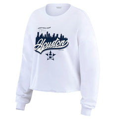 Houston Astros WEAR by Erin Andrews Women's Domestic Postcard Long Sleeve T-Shirt White