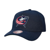 Columbus Blue Jackets Mitchell & Ness Core Team Ground Pro Adjustable Hat Navy