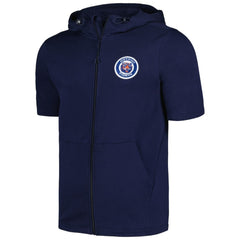 Detroit Tigers Levelwear Recruit Short Sleeve Full-Zip Hoodie Navy