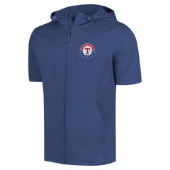 Texas Rangers Levelwear Recruit Short Sleeve Full-Zip Hoodie Royal