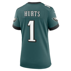 Jalen Hurts Philadelphia Eagles Women's Team Game Jersey - Midnight Green