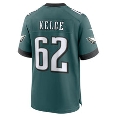 Jason Kelce Philadelphia Eagles Team Game Jersey - Midnight Green