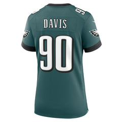 Jordan Davis Philadelphia Eagles Women's Team Game Jersey - Midnight Green