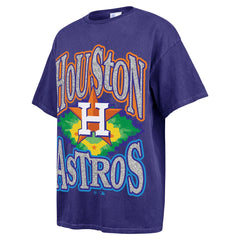 Houston Astros Women's Flashing Lights Boyfriend T-Shirt Navy | 47 brand