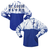 St. Louis Blues Spirit Jersey Unisex Crystal Half Dye Long Sleeve T-Shirt Blue