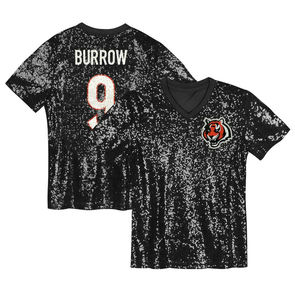 Joe Burrow Cincinnati Bengals Women's Player Name & Number V-Neck Fashion Jersey - Black cheap