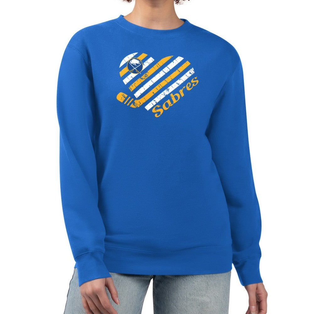 Buffalo Sabres G-III 4Her by Carl Banks Women's Heart Graphic Pullover Sweatshirt Royal