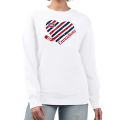 Montreal Canadiens G-III 4Her by Carl Banks Women's Heart Graphic Pullover Sweatshirt White