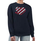 Columbus Blue Jackets G-III 4Her by Carl Banks Women's Heart Graphic Pullover Sweatshirt Navy
