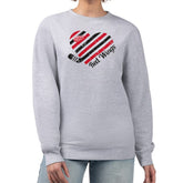 Detroit Red Wings G-III 4Her by Carl Banks Women's Heart Graphic Pullover Sweatshirt Heather Gray