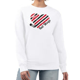 Detroit Red Wings G-III 4Her by Carl Banks Women's Heart Graphic Pullover Sweatshirt White