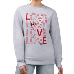 Carolina Hurricanes G-III 4Her by Carl Banks Women's Lots Of Love Team Logo Graphic Pullover Sweatshirt Heather Gray