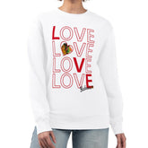 Chicago Blackhawks G-III 4Her by Carl Banks Women's Lots Of Love Team Logo Graphic Pullover Sweatshirt White