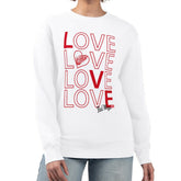 Detroit Red Wings G-III 4Her by Carl Banks Women's Lots Of Love Team Logo Graphic Pullover Sweatshirt White