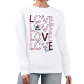 Colorado Avalanche G-III 4Her by Carl Banks Women's Lots Of Love Team Logo Graphic Pullover Sweatshirt White