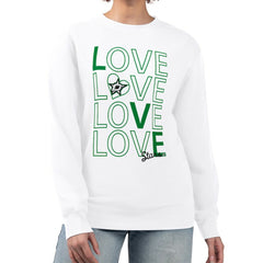 Dallas Stars G-III 4Her by Carl Banks Women's Lots Of Love Team Logo Graphic Pullover Sweatshirt White