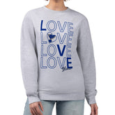 St. Louis Blues G-III 4Her by Carl Banks Women's Lots Of Love Team Logo Graphic Pullover Sweatshirt Heather Gray