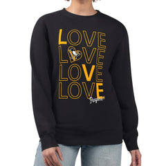 Pittsburgh Penguins G-III 4Her by Carl Banks Women's Lots Of Love Team Logo Graphic Pullover Sweatshirt Black