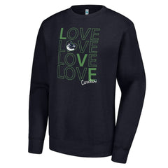 Vancouver Canucks G-III 4Her by Carl Banks Women's Lots Of Love Team Logo Graphic Pullover Sweatshirt Navy