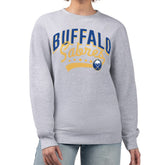 Buffalo Sabres G-III 4Her by Carl Banks Women's Filigree Team Graphic Fleece Pullover Sweatshirt Heather Gray