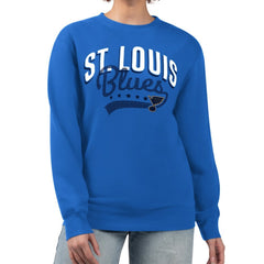 St. Louis Blues G-III 4Her by Carl Banks Women's Filigree Team Graphic Fleece Pullover Sweatshirt Blue