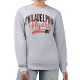 Philadelphia Flyers G-III 4Her by Carl Banks Women's Filigree Team Graphic Fleece Pullover Sweatshirt Heather Gray