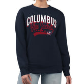 Columbus Blue Jackets G-III 4Her by Carl Banks Women's Filigree Team Graphic Fleece Pullover Sweatshirt Navy