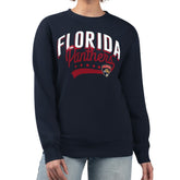 Florida Panthers G-III 4Her by Carl Banks Women's Filigree Team Graphic Fleece Pullover Sweatshirt Navy
