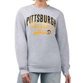 Pittsburgh Penguins G-III 4Her by Carl Banks Women's Filigree Team Graphic Fleece Pullover Sweatshirt Heather Gray