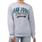 San Jose Sharks G-III 4Her by Carl Banks Women's Filigree Team Graphic Fleece Pullover Sweatshirt Heather Gray