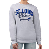 St. Louis Blues G-III 4Her by Carl Banks Women's Filigree Team Graphic Fleece Pullover Sweatshirt Heather Gray
