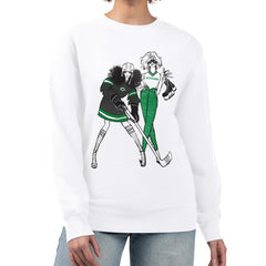 Dallas Stars G-III 4Her by Carl Banks Women's Hockey Girls Team Graphic Fleece Pullover Sweatshirt White