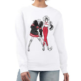 New Jersey Devils G-III 4Her by Carl Banks Women's Hockey Girls Team Graphic Fleece Pullover Sweatshirt White