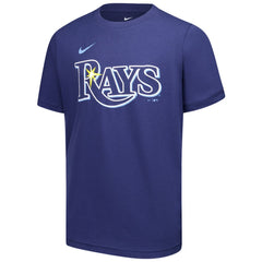 Junior Caminero Tampa Bay Rays Youth Name & Number T-Shirt Navy | Nike