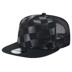 Philadelphia Phillies Score Check 9FIFTY A-Frame Trucker Snapback Hat Black | New Era