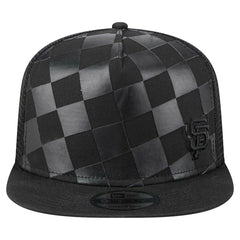 San Francisco Giants Score Check 9FIFTY A-Frame Trucker Snapback Hat Black | New Era