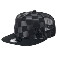 Chicago White Sox Score Check 9FIFTY A-Frame Trucker Snapback Hat Black | New Era