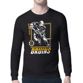 Boston Bruins Starter Player Grid Long Sleeve T-Shirt Black