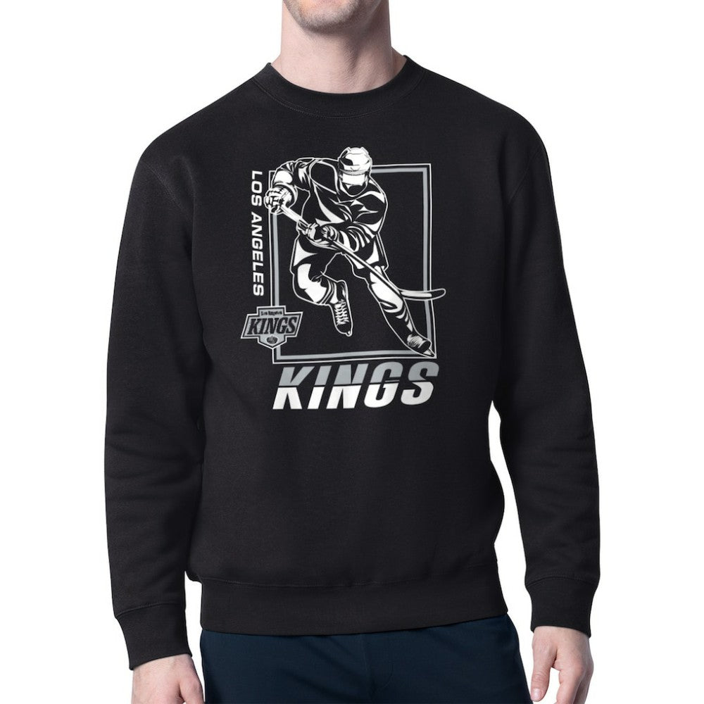 Los Angeles Kings Starter Player Grid Fleece Pullover Sweatshirt Black