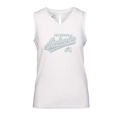 Colorado Avalanche Levelwear Women's Paisley Sweep V-Neck Tank Top White