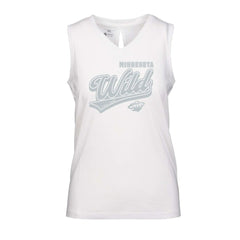 Minnesota Wild Levelwear Women's Paisley Sweep V-Neck Tank Top White