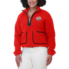 Chicago Blackhawks WEAR by Erin Andrews Women's Polar Fleece Half-Zip Jacket Red