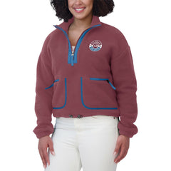 Colorado Avalanche WEAR by Erin Andrews Women's Polar Fleece Half-Zip Jacket Burgundy
