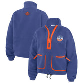 New York Islanders WEAR by Erin Andrews Women's Polar Fleece Half-Zip Jacket Royal