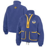 St. Louis Blues WEAR by Erin Andrews Women's Polar Fleece Half-Zip Jacket Blue