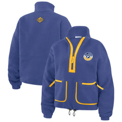 St. Louis Blues WEAR by Erin Andrews Women's Polar Fleece Half-Zip Jacket Blue