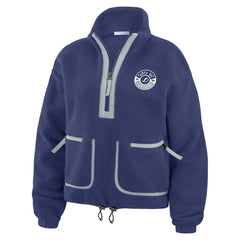 Tampa Bay Lightning WEAR by Erin Andrews Women's Polar Fleece Half-Zip Jacket Blue