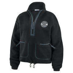 Vegas Golden Knights WEAR by Erin Andrews Women's Polar Fleece Half-Zip Jacket Black
