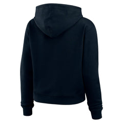 Seattle Kraken WEAR by Erin Andrews Women's Waffle-Knit Pullover Hoodie Deep Sea Blue