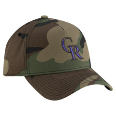 Colorado Rockies Woodland Team Pop 9FORTY A-Frame Adjustable Hat Camo | New Era